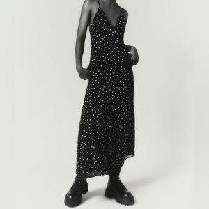 Zara Mesh Polkadot Maxi Dress